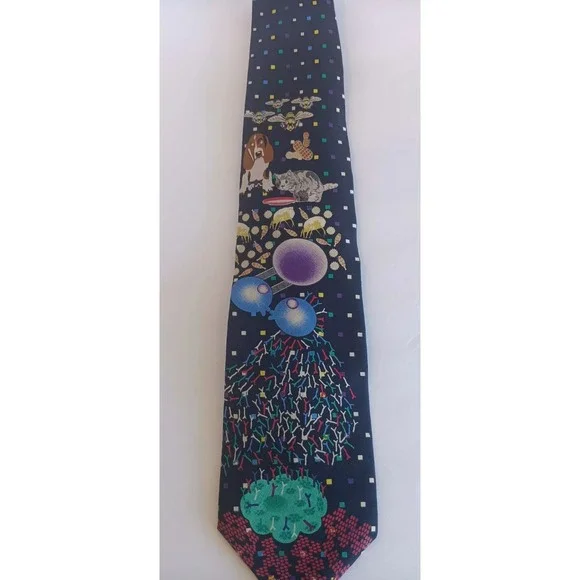 Chelsea LTD Custom Mens Silk Tie The Associates To AAAI Preppy Academia Science - Picture 1 of 6